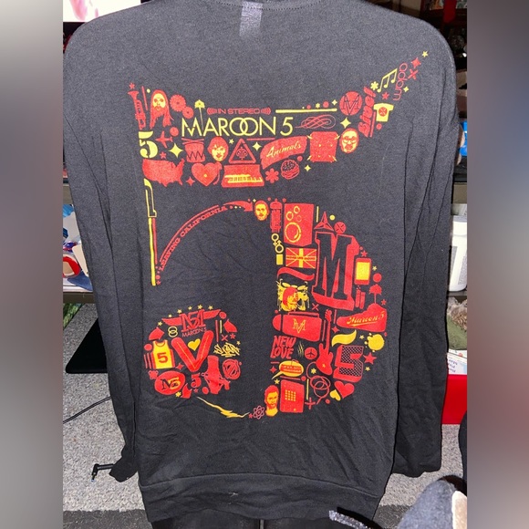 Maroon 5 S.I.N. Club 2015 Concert Zip Up Hoodie By Alternative Earth - Picture 1 of 6